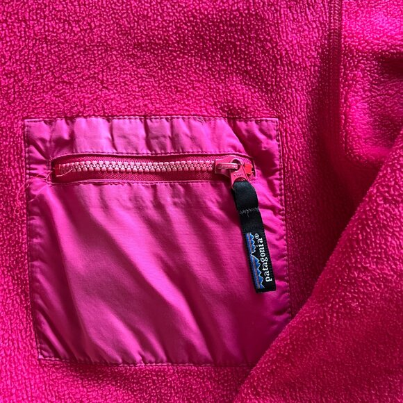 Vintage 90s/80s Patagonia Made In USA Pink Fleece Size Large - Picture 3 of 4
